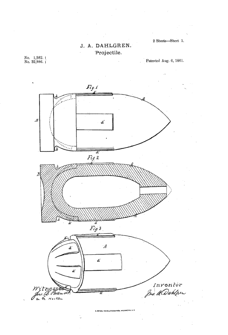 3.4-inch Dahlgren Blind Shell