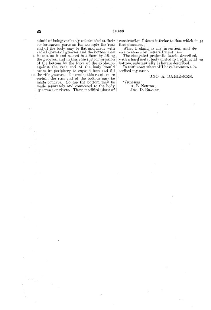 3.4-inch Dahlgren Blind Shell